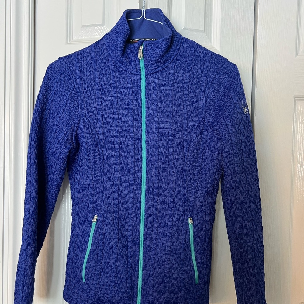 Spyder Women's Royal Blue Jacket with Teal Zipper